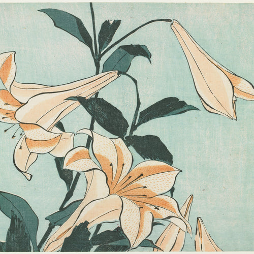 Lilies (ca.1833-1834) by Katsushika Hokusai