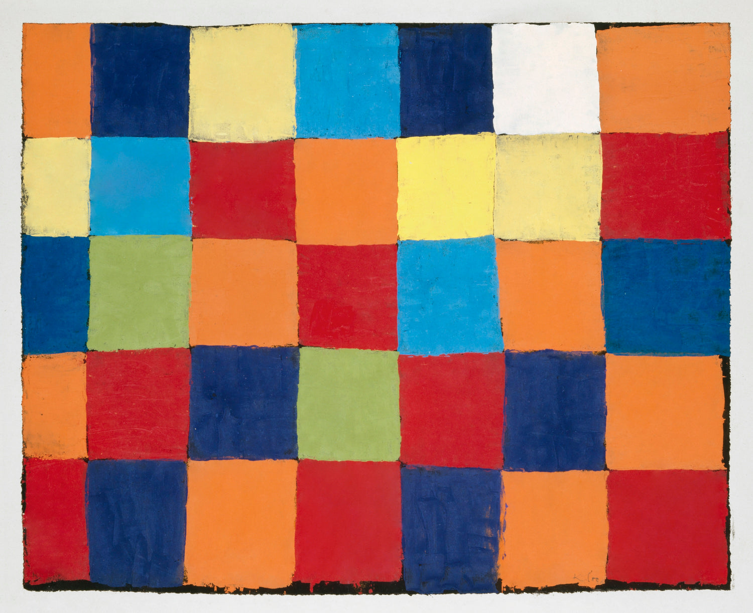 Qu 1' color chart (1930) by Paul Klee