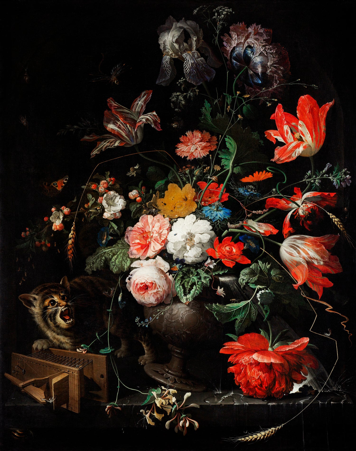 The Overturned Bouquet (1660-1679) by Abraham Mignon