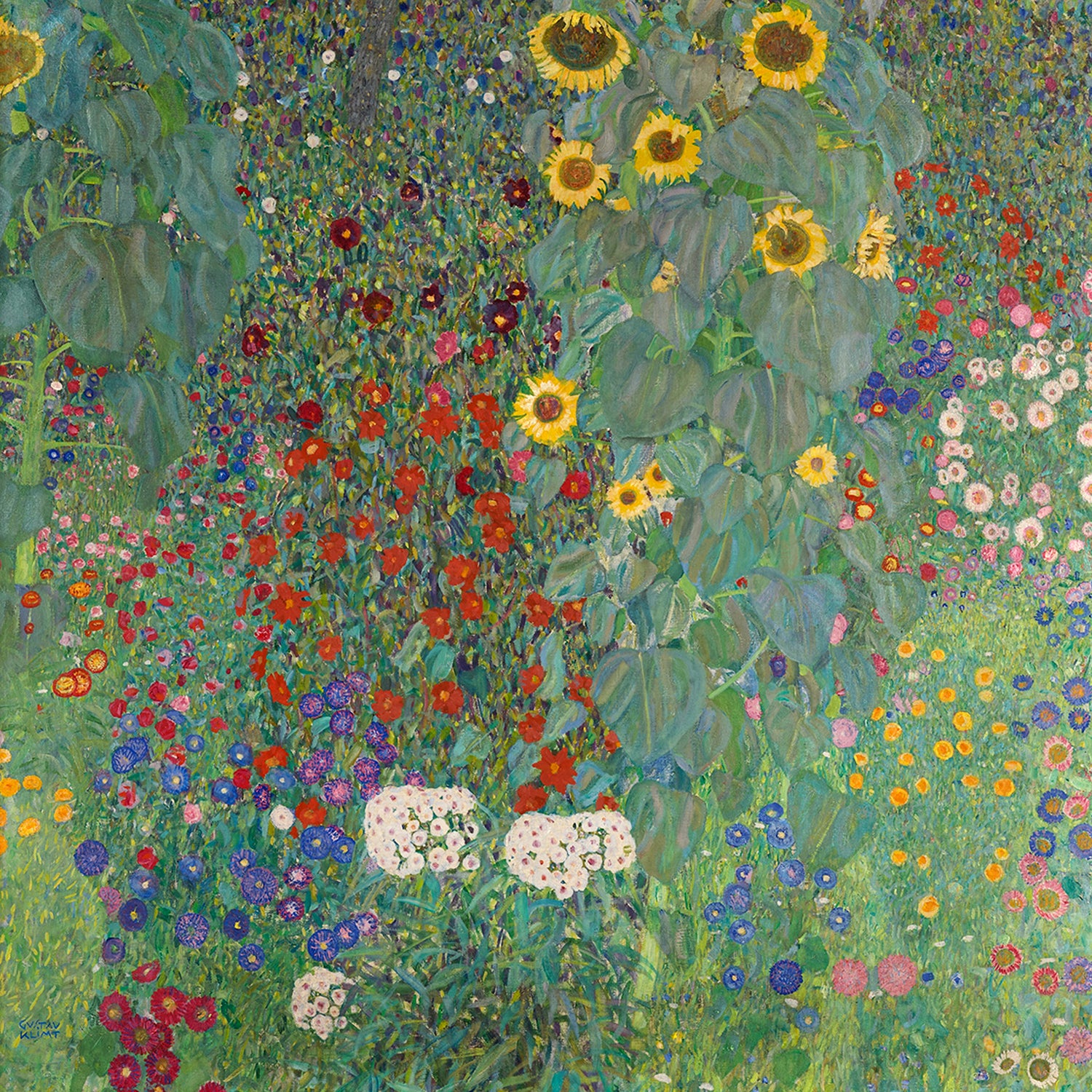 Farm Garden with Sunflowers (1907) by Gustav Klimt