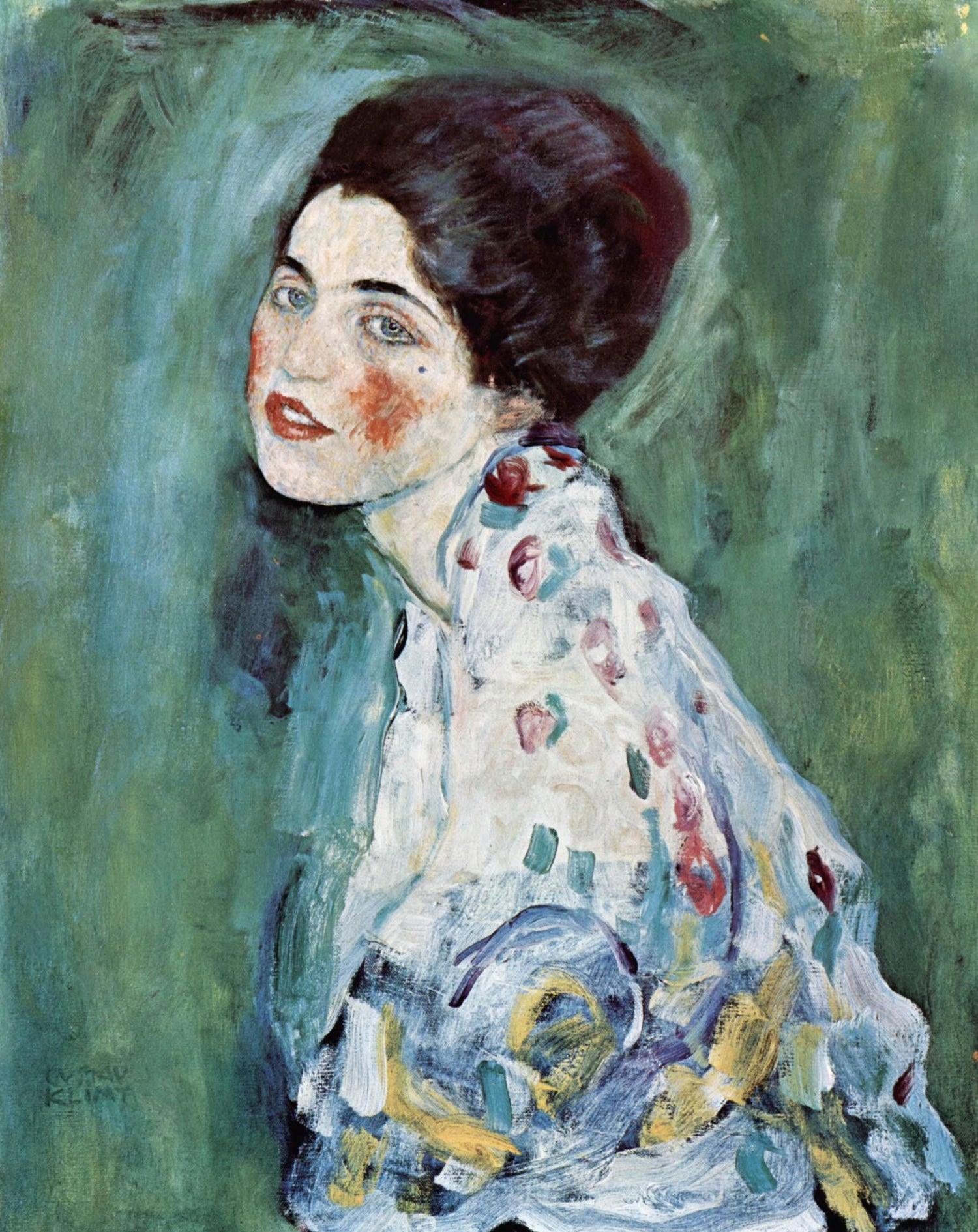 Porträt einer Dame (1916-1917) by Gustav Klimt