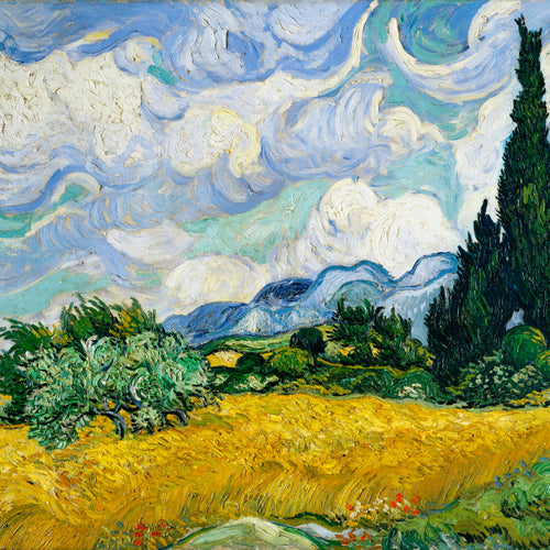 Wheat Field with Cypresses (1889) by Vincent van Gogh