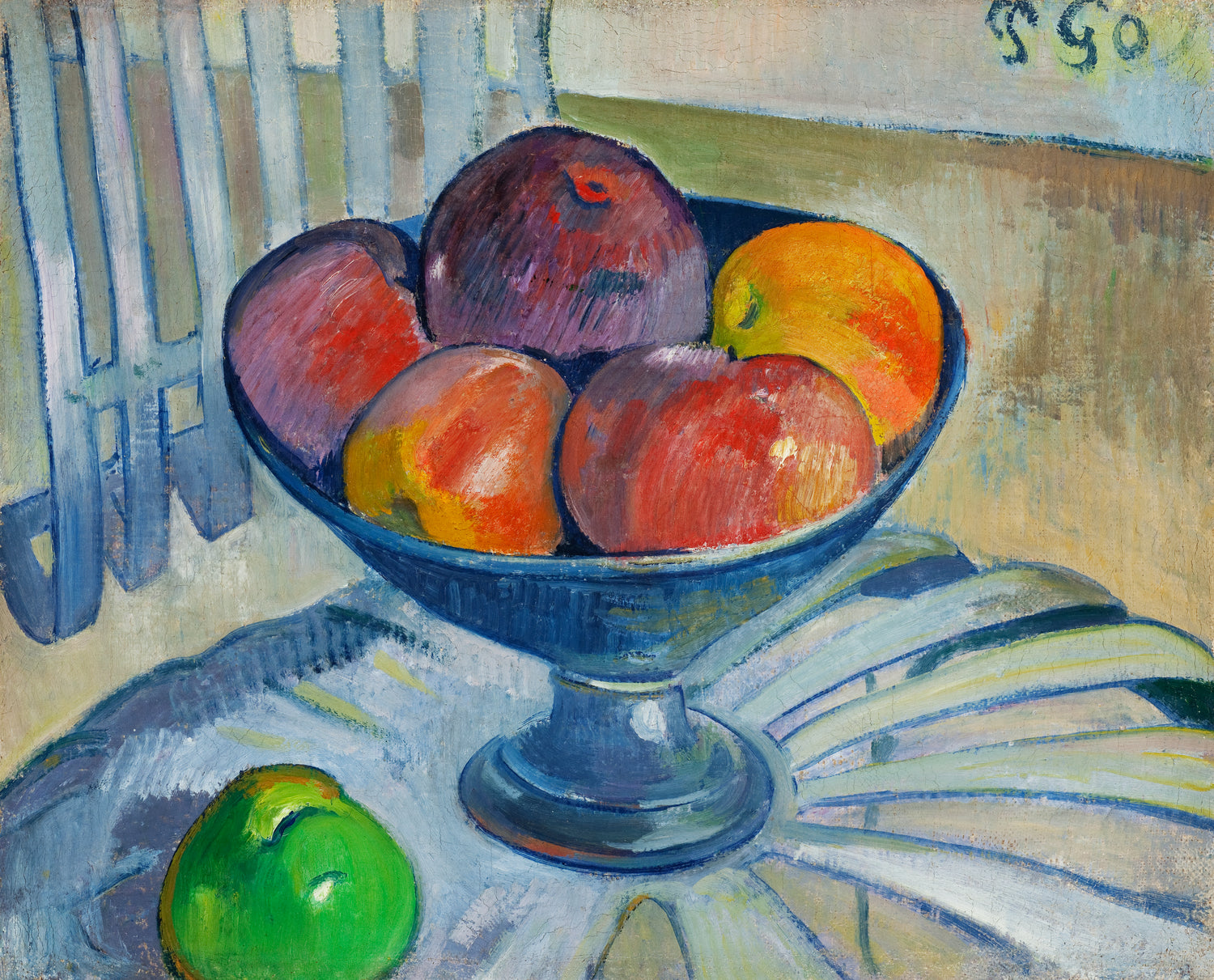 Fruit Dish on a Garden Chair (ca. 1890) by Paul Gauguin