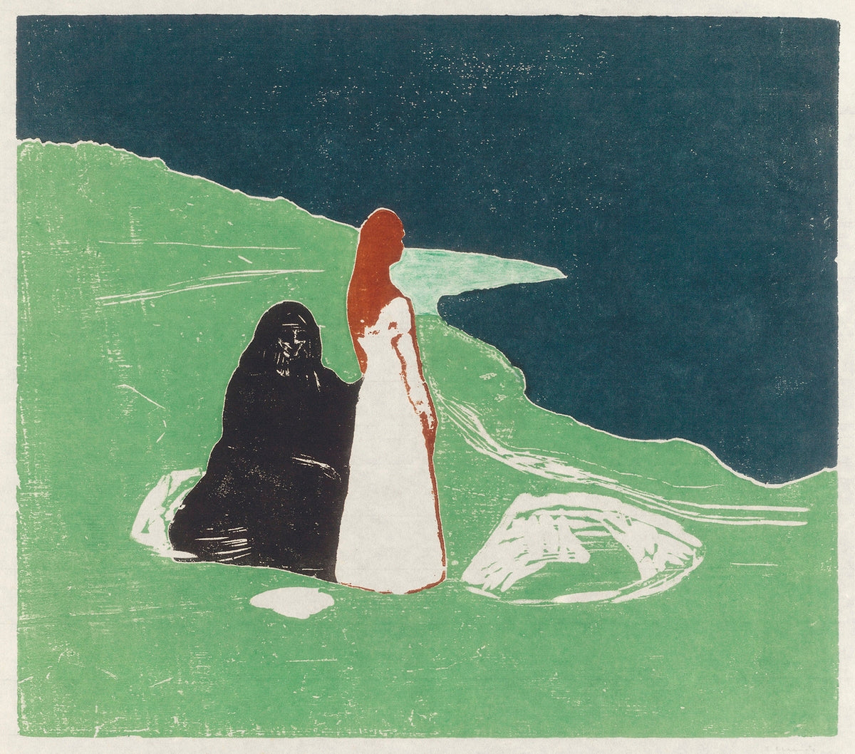 Two Women on the Shore (1898) by Edvard Munch