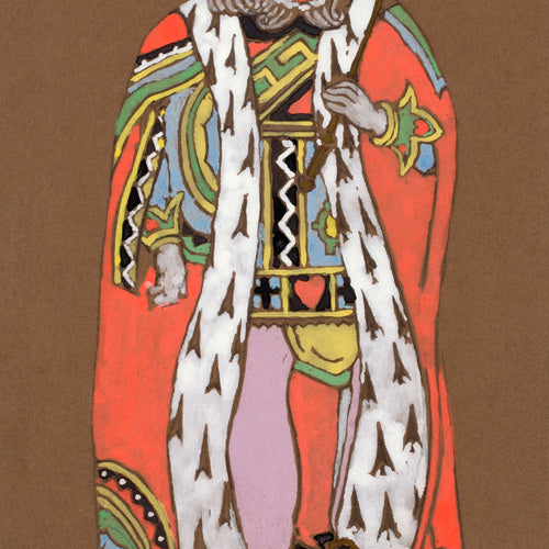 King of Hearts (1915) Costume Design for Alice in Wonderland (1915) by William Penhallow Henderson