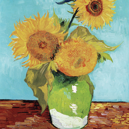 Vase with Three Sunflowers (1888) by Vincent van Gogh