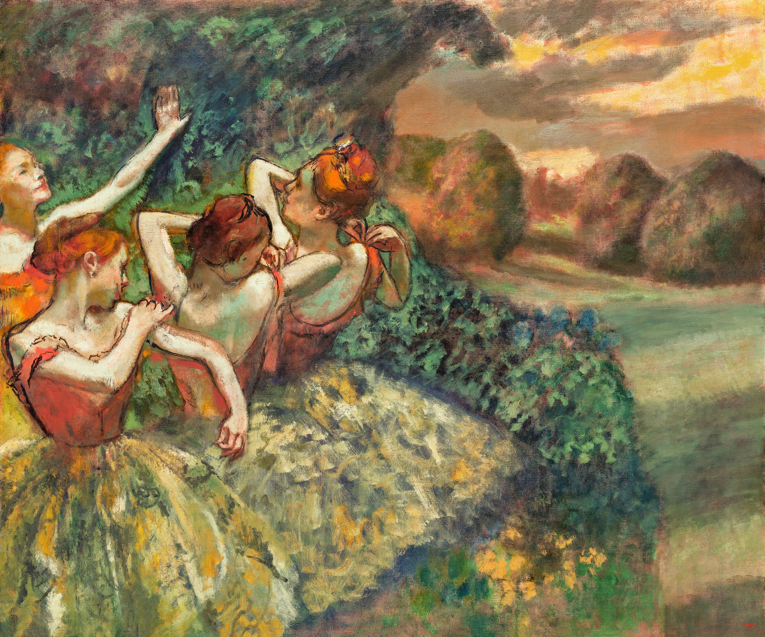 Four Dancers (1899) by Edgar Degas