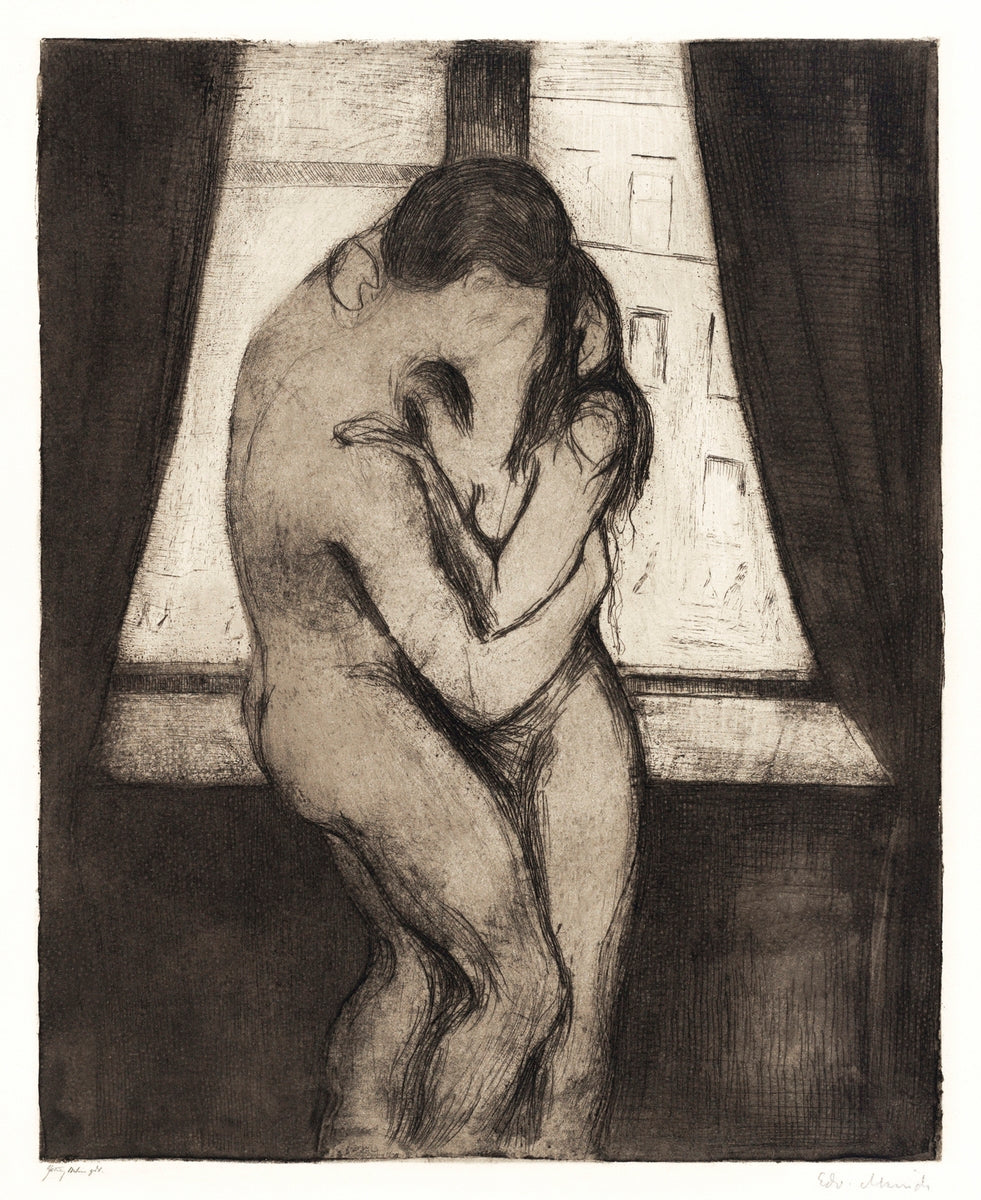 The Kiss (1895) by Edvard Munch