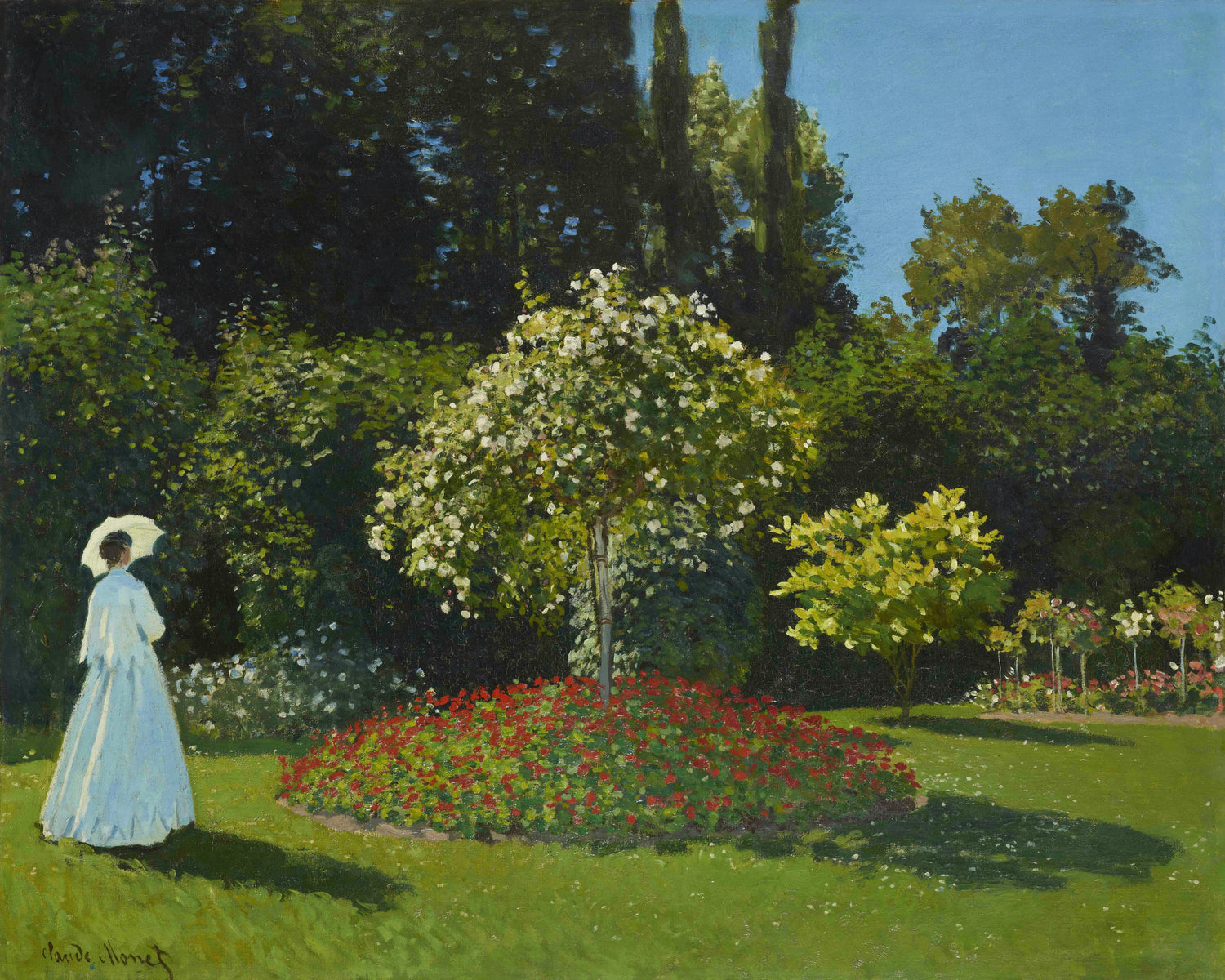 Lady in the garden (1867) by Claude Monet