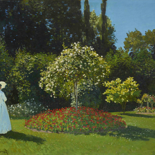 Lady in the garden (1867) by Claude Monet