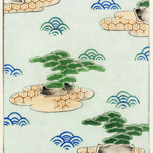 Landscape illustration from Bijutsu Sekai (1893-1896) by Watanabe Seitei