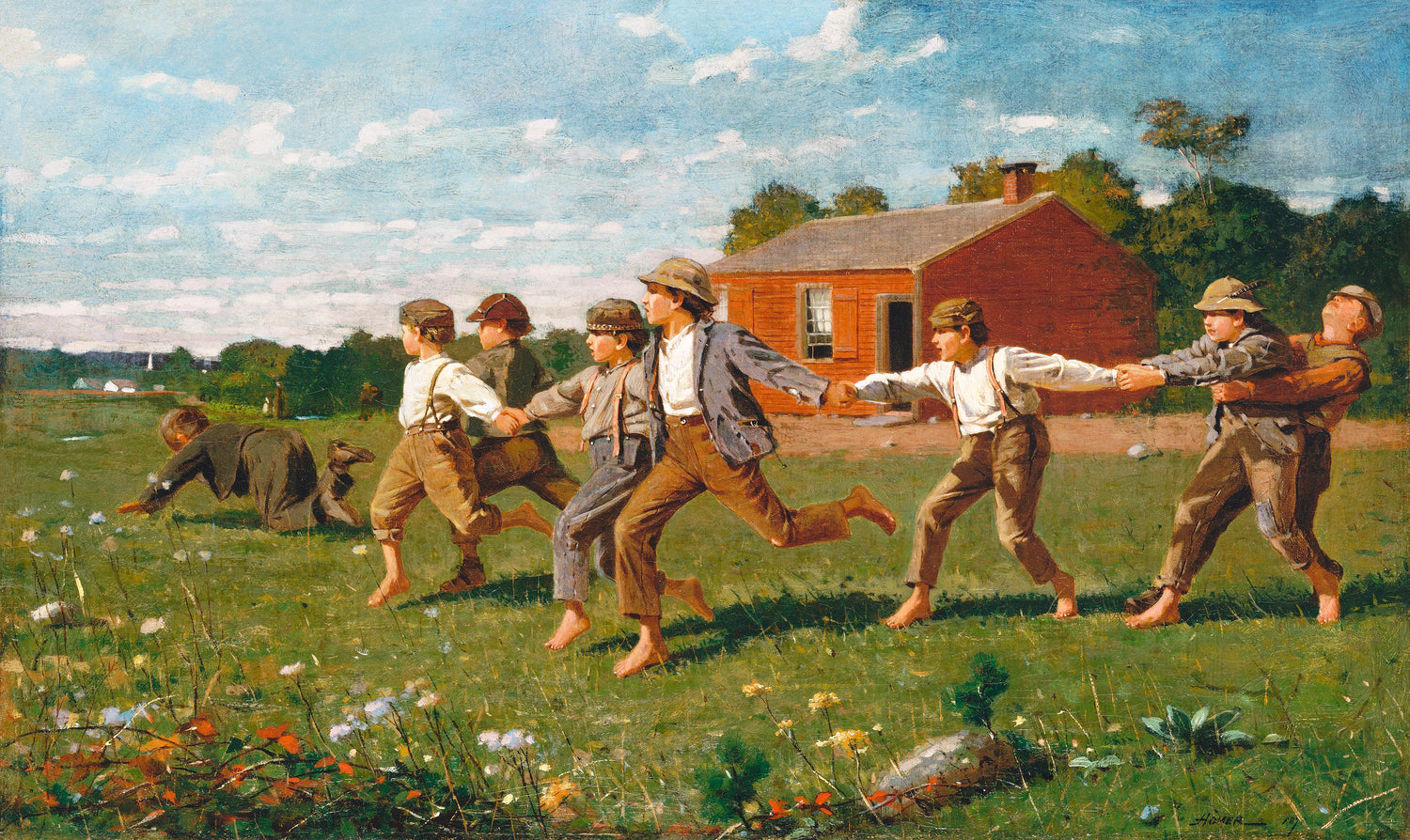 Snap the Whip (1872) by Winslow Homer