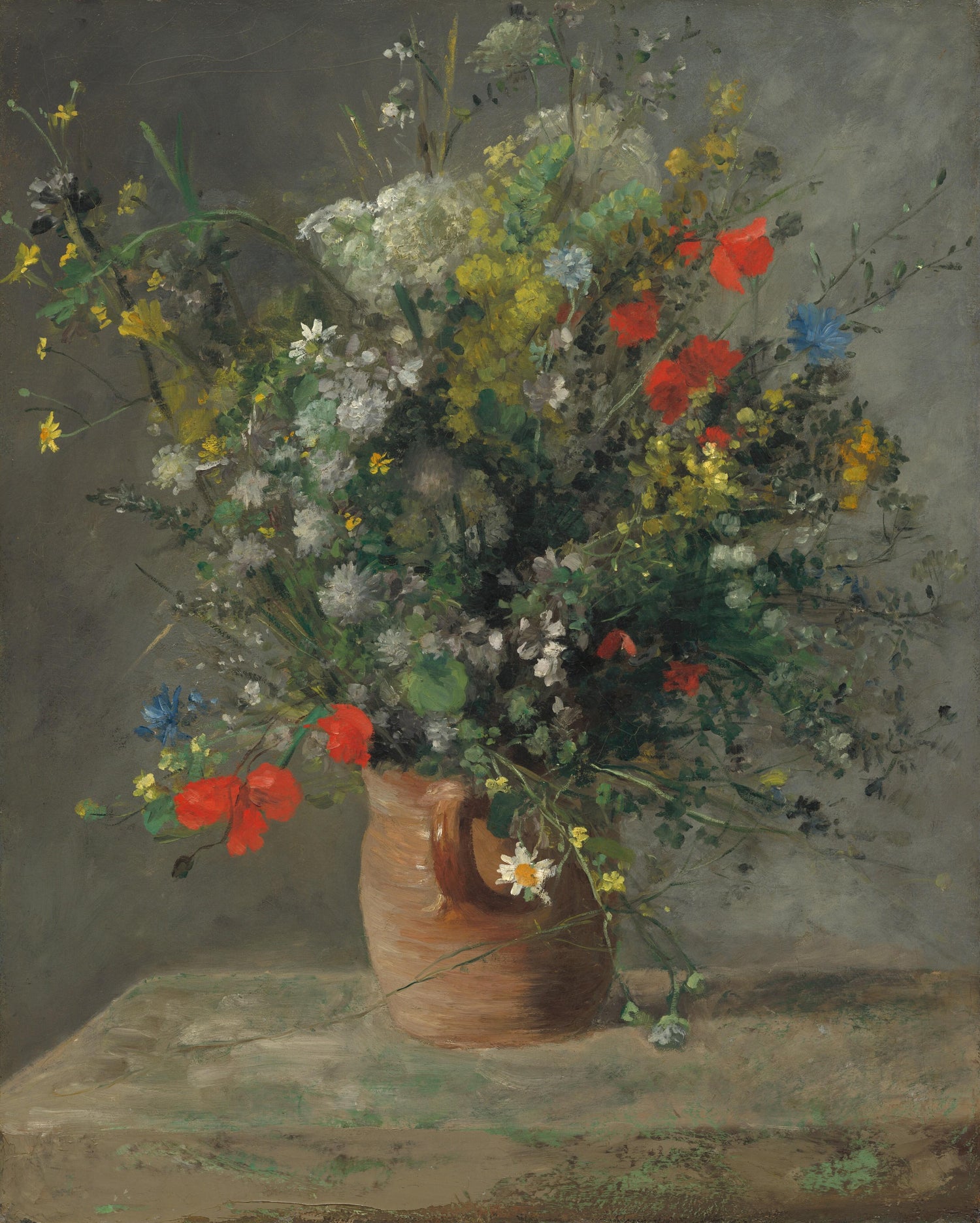 Flowers in a Vase (1866) by Pierre-Auguste Renoir