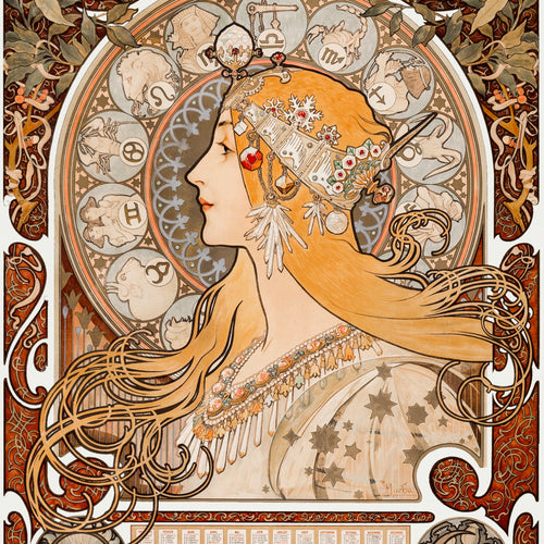 Zodiaque or La Plume (1896-1897) by Alphonse Maria Mucha