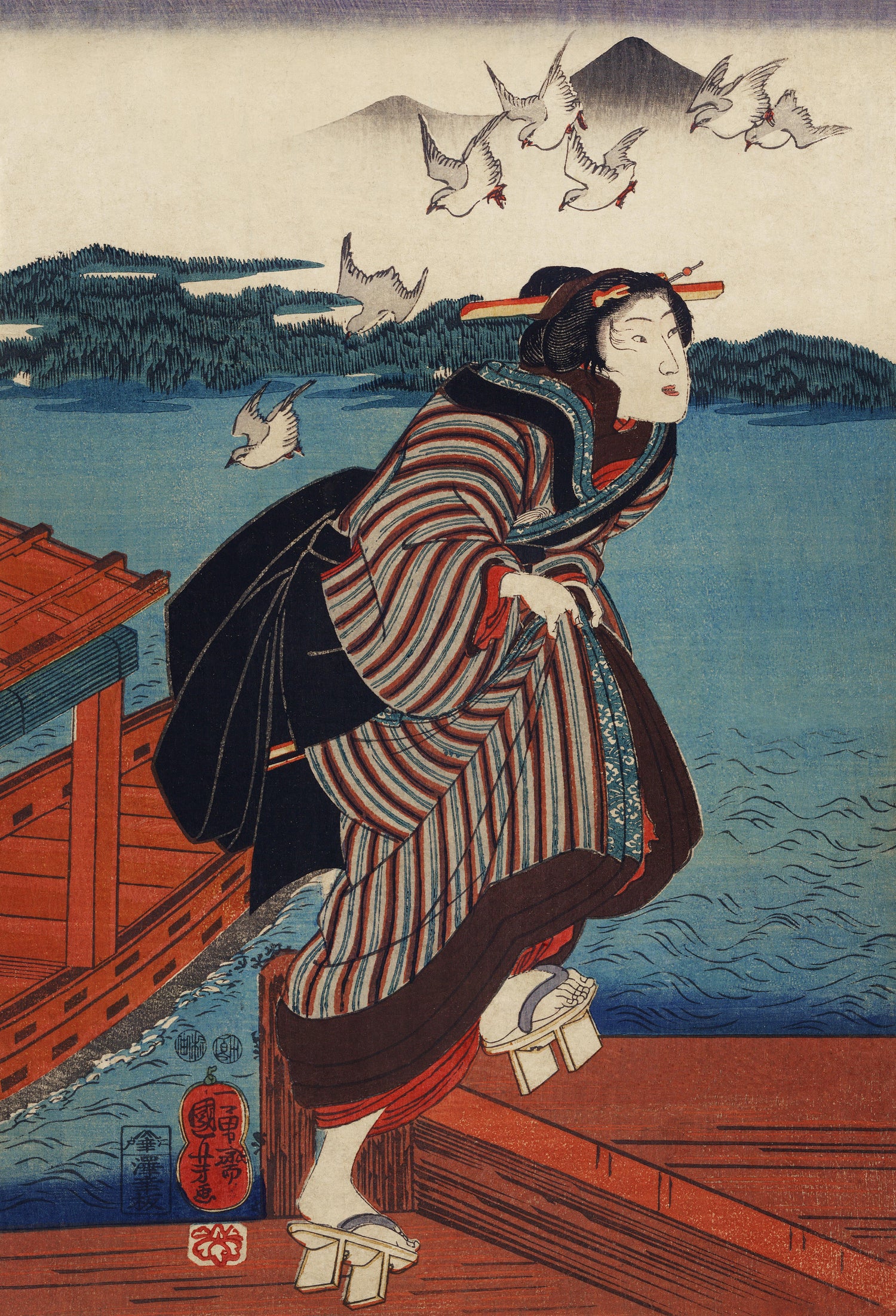 Sanbashi no Onna (1753-1806) by Utagawa Kuniyoshi