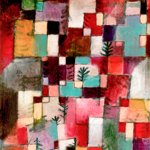 Red green and Violet-Yellow Rhythms (1920) by Paul Klee