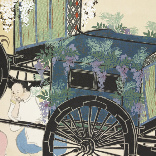 Wagon from Momoyogusa-Flowers of a Hundred Generations (1909) by Kamisaka Sekka