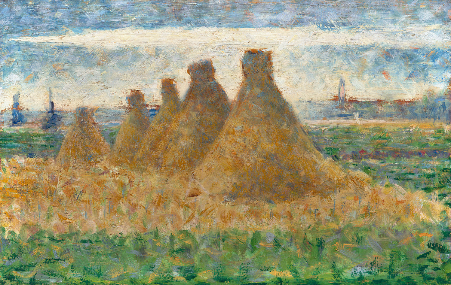 Haystacks (1882) by Georges Seurat