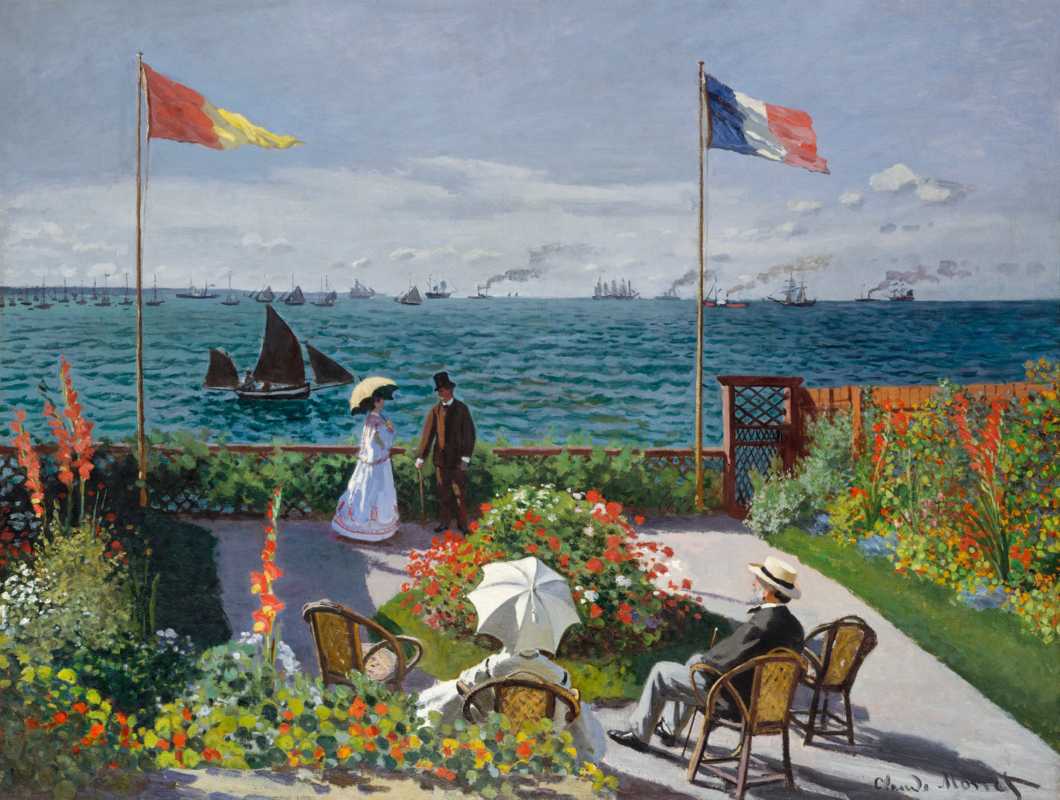 Garden at Sainte-Adresse (1867) by Claude Monet