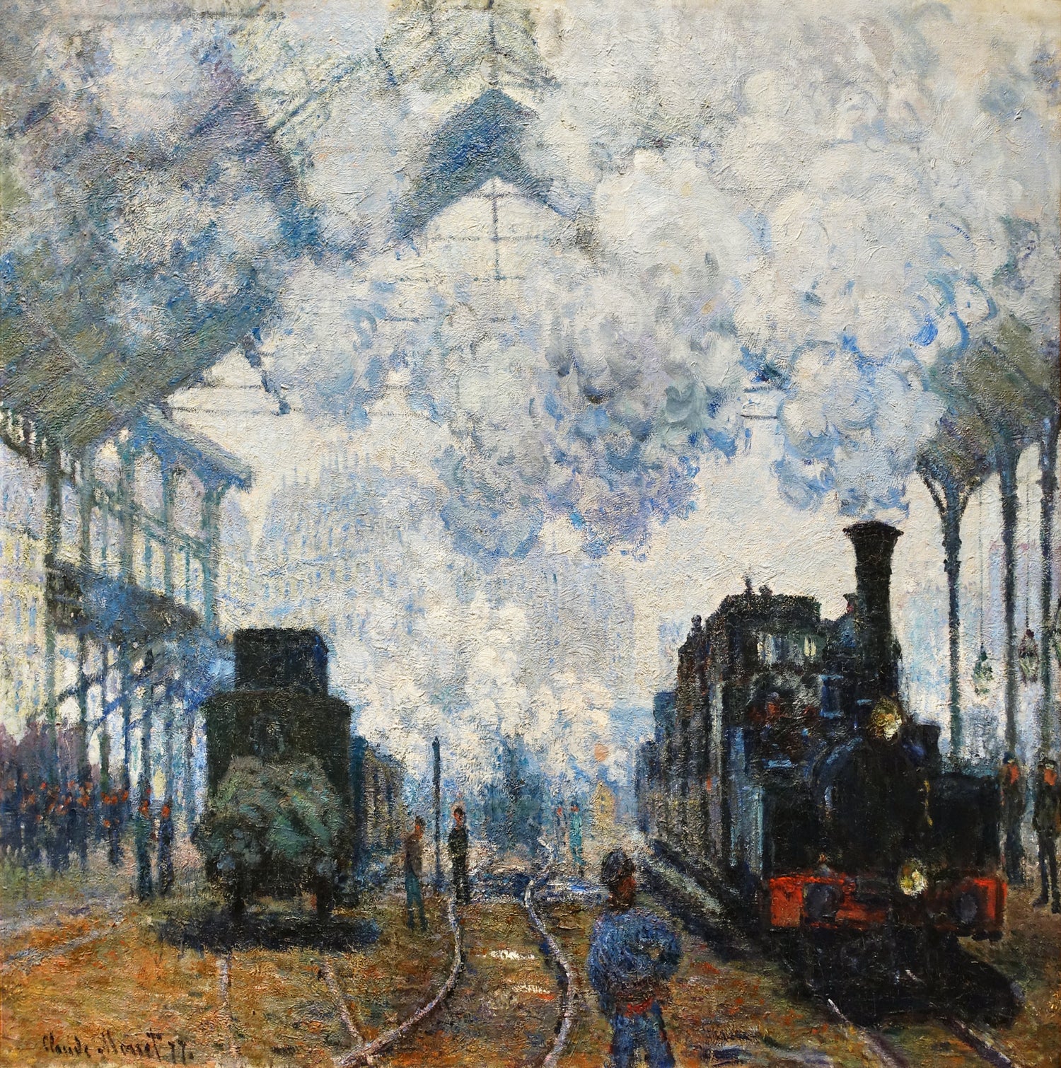 Arrival of the Normandy Train (1877) by Claude Monet