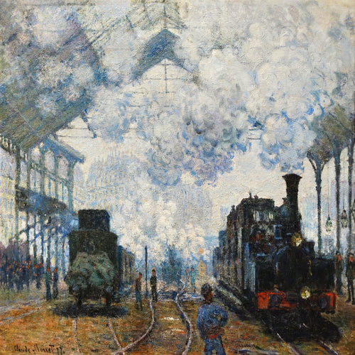 Arrival of the Normandy Train (1877) by Claude Monet