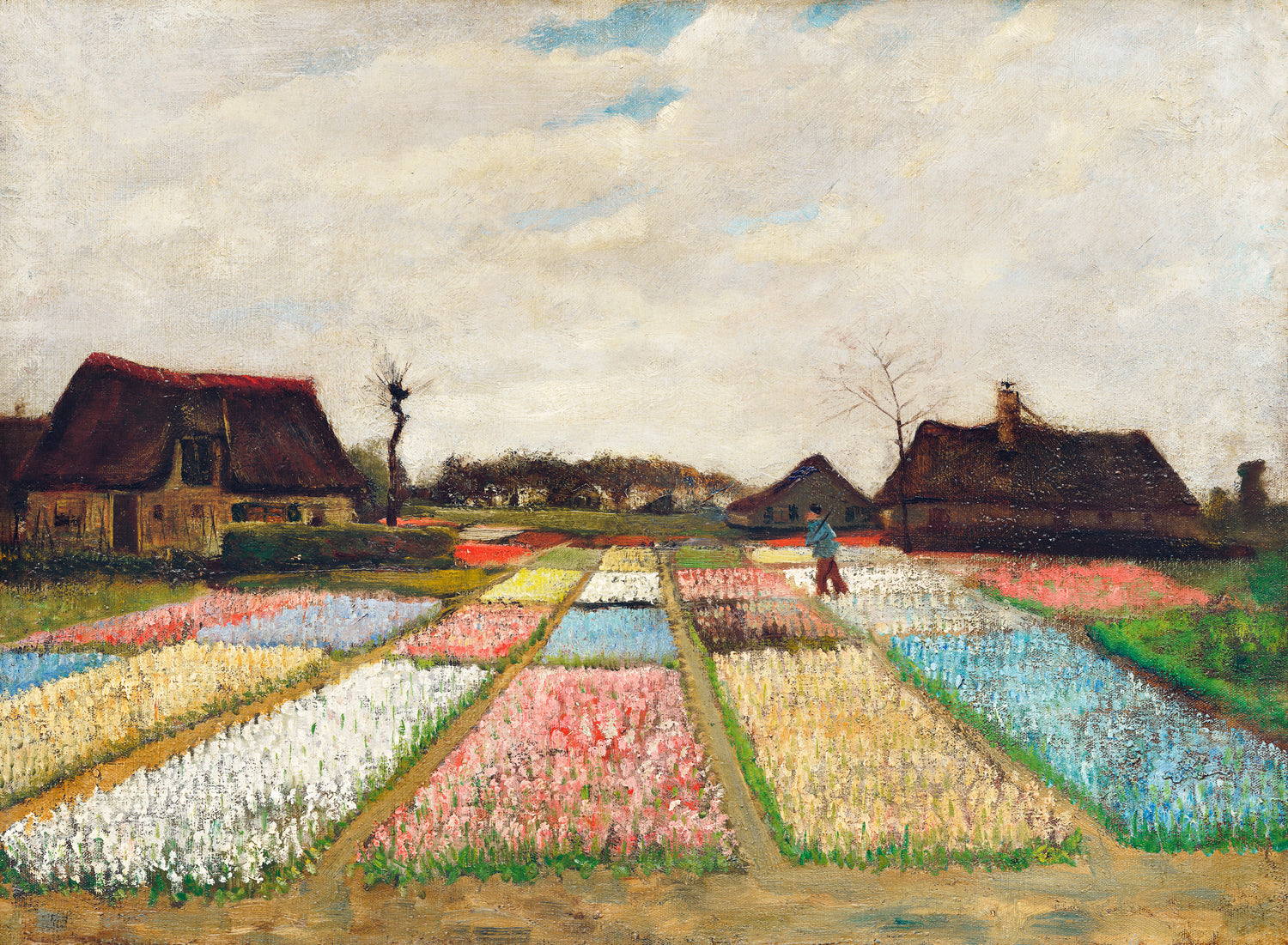 Flower Beds in Holland (c. 1883) by Vincent van Gogh