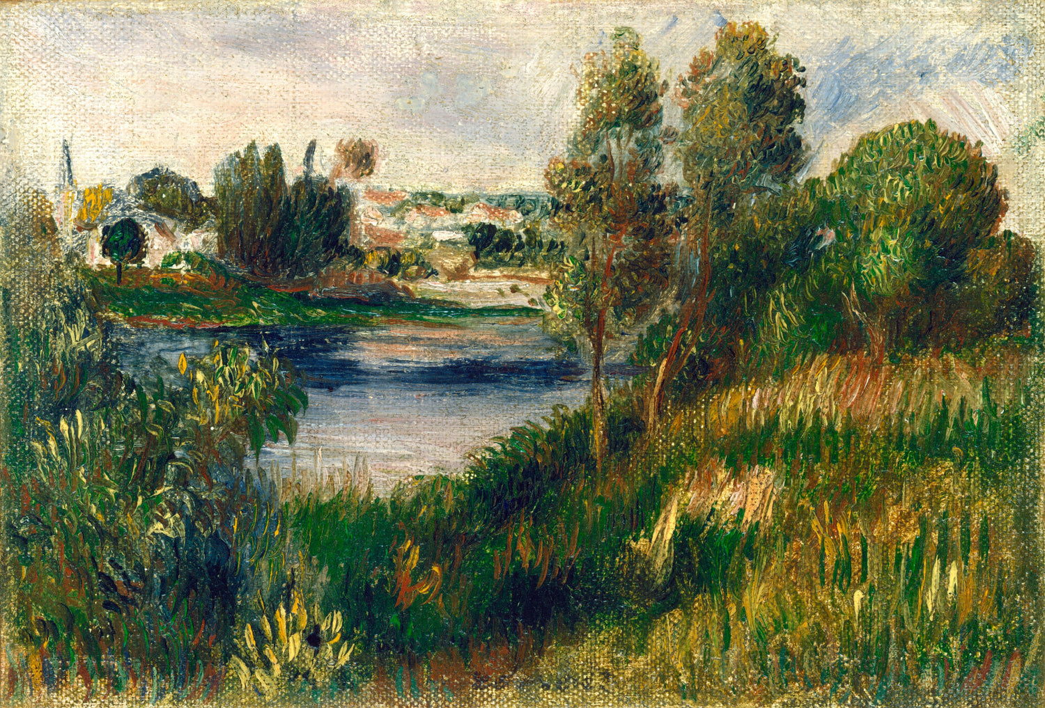 Landscape at Vètheuil (1890) by Pierre-Auguste Renoir