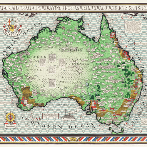 A Map of Australia (1930) by MacDonald Gil