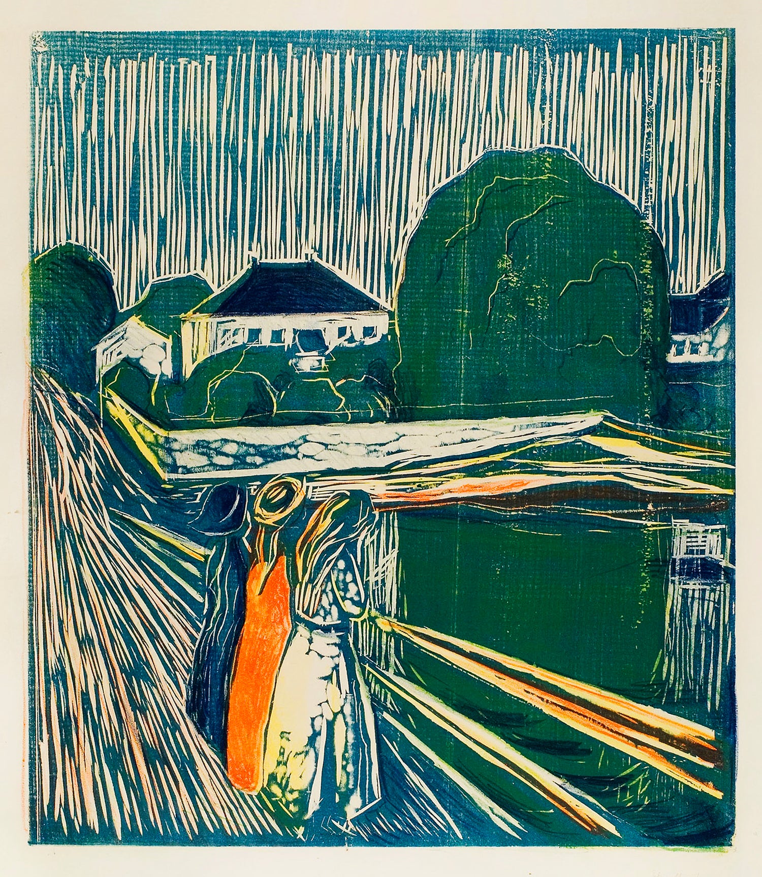 The Girls on the Bridge (1918) by Edvard Munch