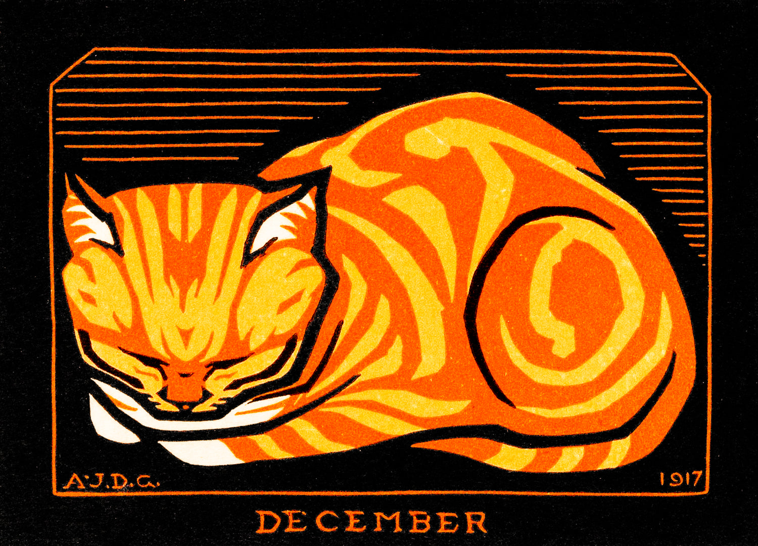 December Cat (1917) by Julie de Graag