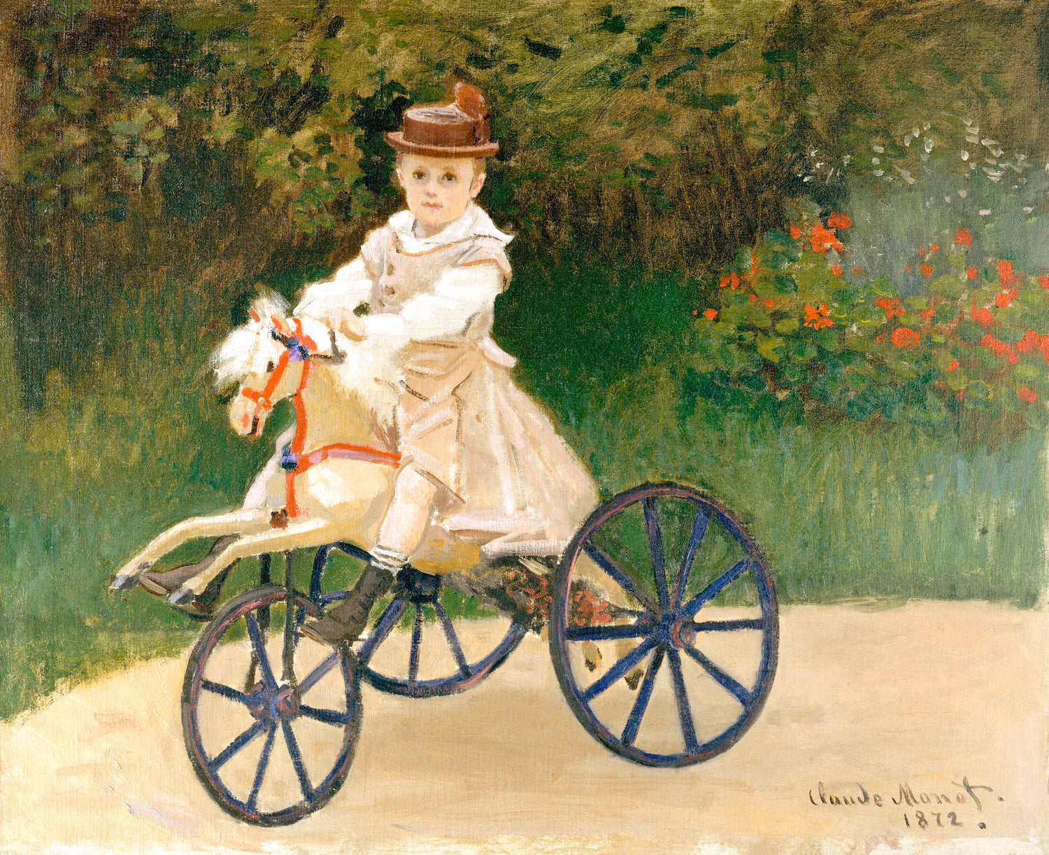 Jean Monet on His Hobby Horse (1872) by Claude Monet