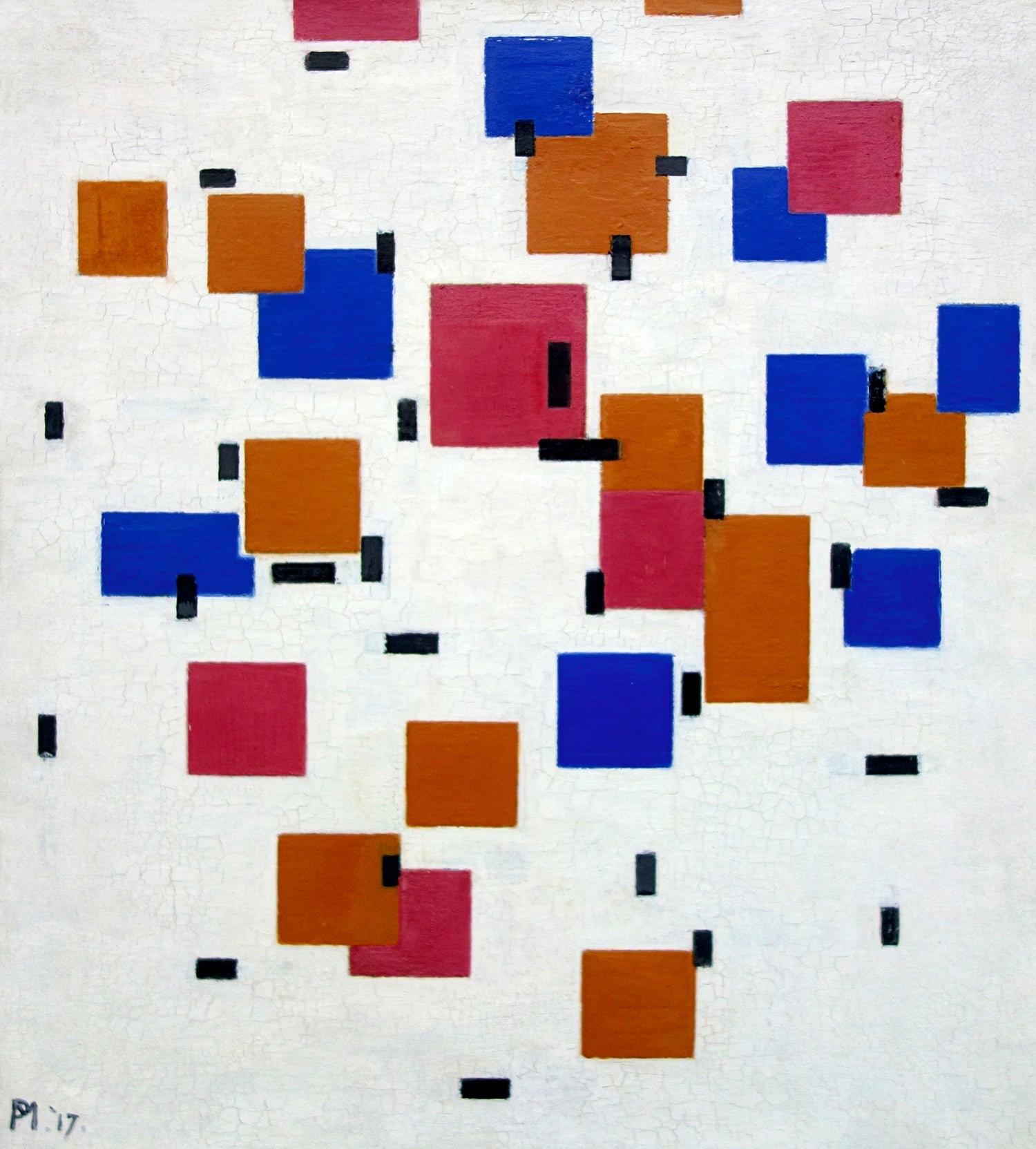 Composition in colour A (1917) by Piet Mondrian