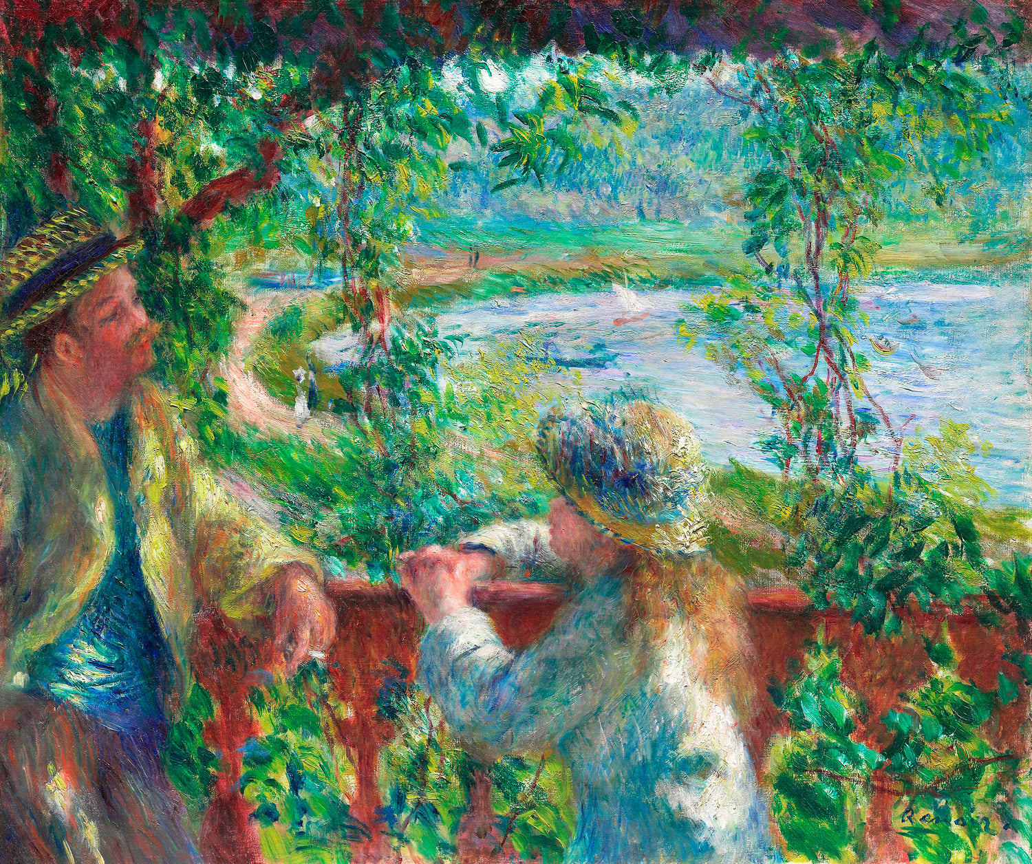 Near the Lake (1879-1890) by Pierre-Auguste Renoir