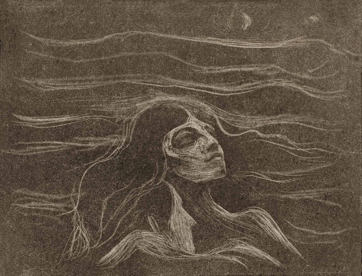 On the Waves of Love (1896) by Edvard Munch