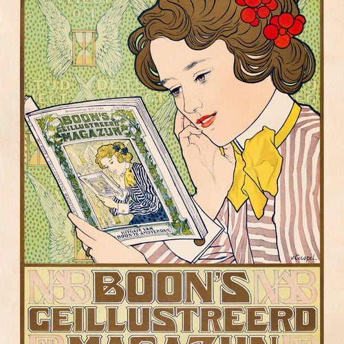 Affiche voor Boon's Geïllustreerd Magazijn (1899-1909) by Johann Georg van Caspel