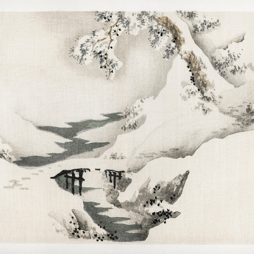 Snowscape (1913) by Kōno Bairei