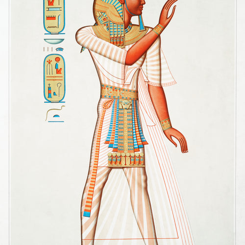 Full portrait of Ramses III from Histoire de l'Art Égyptien (1878) by Émile Prisse d'Avennes