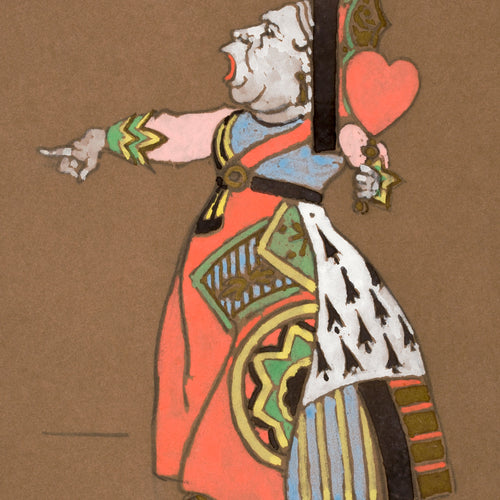 Queen of Hearts (1915) Costume Design for Alice in Wonderland (1915) by William Penhallow Henderson