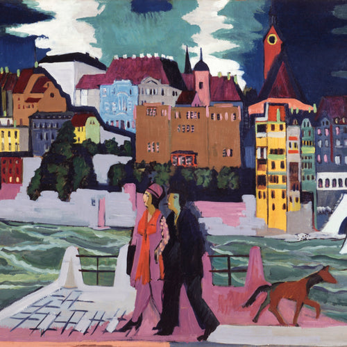 View of Basel and the Rhine (1927-1928) by Ernst Ludwig Kirchner