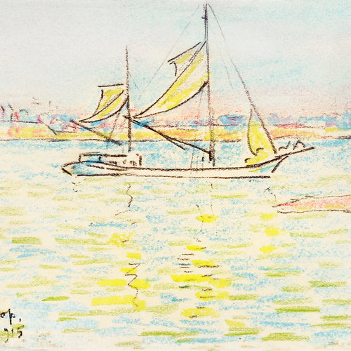 Two-master on the Zeeland waters (1915) by Jan Toorop