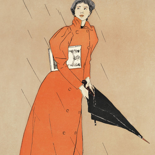 Woman holding umbrella (1894) by Edward Penfield