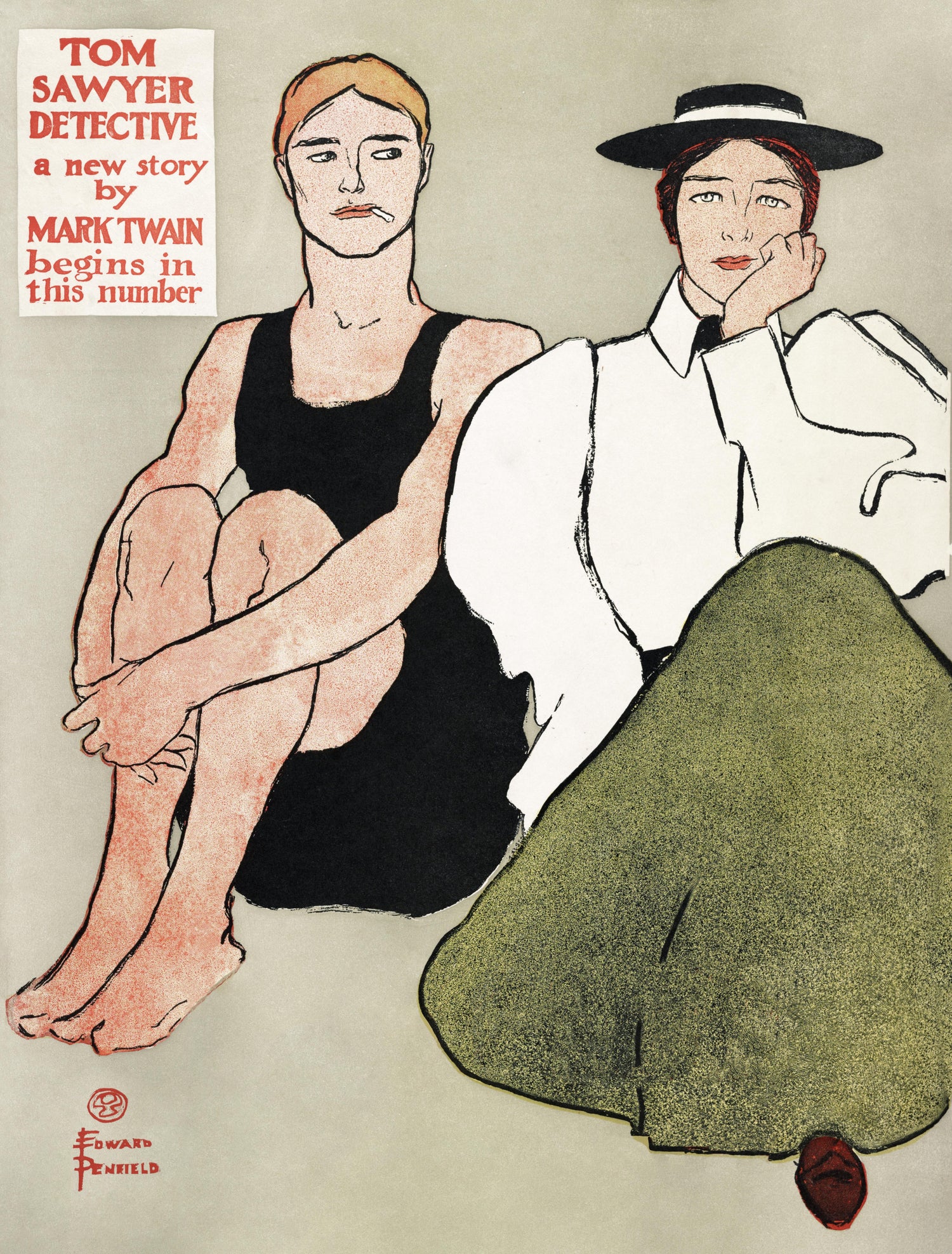 Two seated women (1896) by Edward Penfield