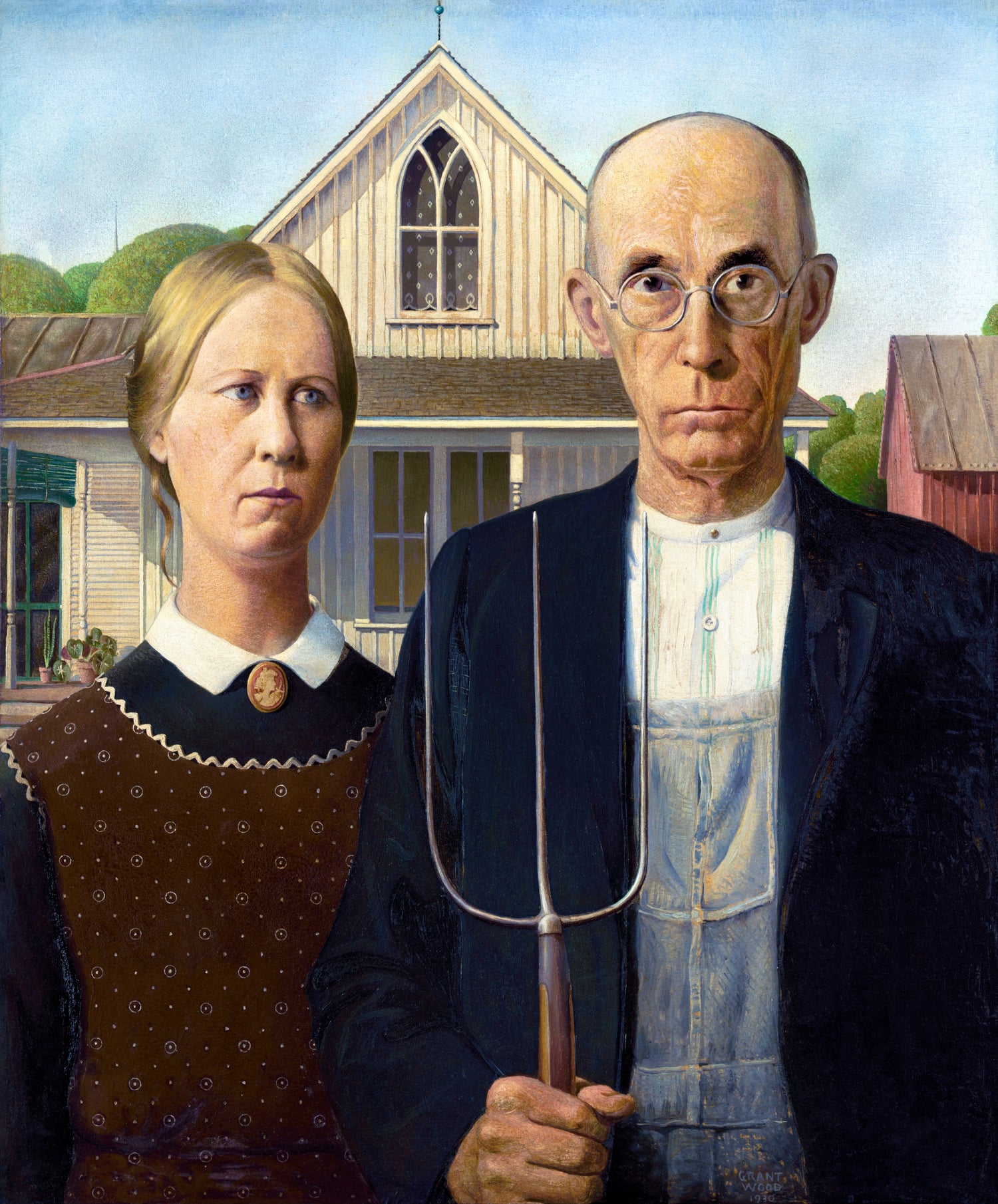 American Gothic (1930) by Grant Wood