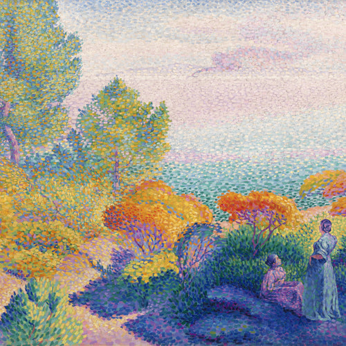 Two Women by the Shore, Mediterranean (1896) by Henri-Edmond Cross