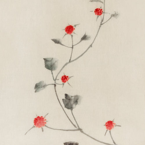 Small Red Blossoms on a Vine (1830-1850) by Katsushika Hokusai