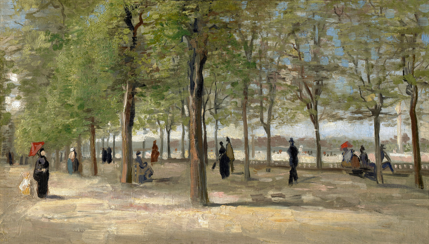 Terrace in the Luxembourg Gardens (1886) by Vincent van Gogh