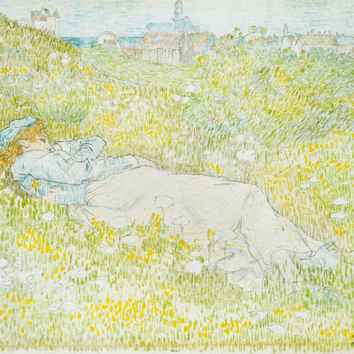 Woman Lying in the Dunes near Noordwijk (1902) by Jan Toorop