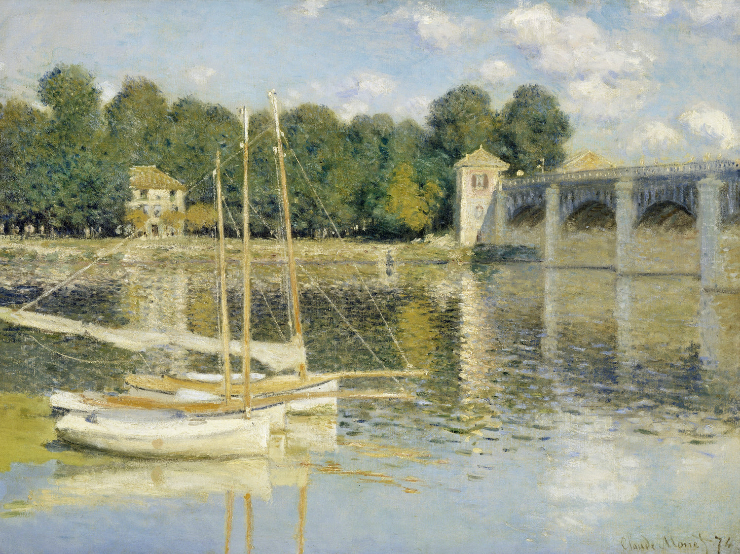 The Argenteuil Bridge (1874) by Claude Monet