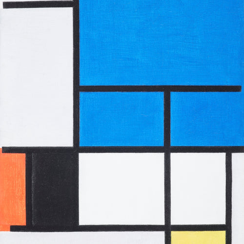 Composition with Large Blue Plane, Red, Black, Yellow, and Gray (1921) by Piet Mondrian