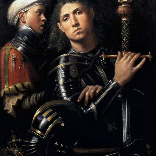 Portrait of Warrior with his Equerry (1509) by Giorgione